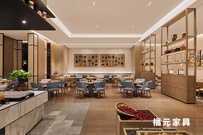 酒店餐厅家具 旋转圆桌 实木椅 图片 FYJDC-07