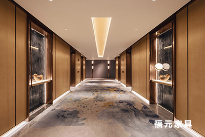 酒店实木固装家具 科技木饰面板 FYJDG-02
